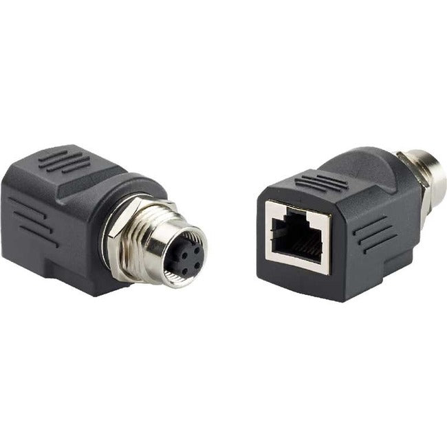 IndustrialNet Industrial M12 D-Code to RJ45 Coupler Adapter - ICAM12DRJS