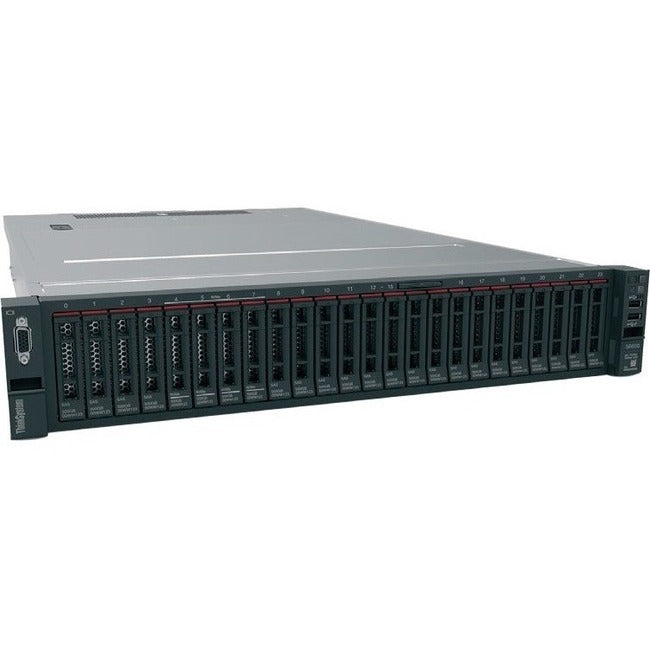 Lenovo ThinkSystem SR650 7X06A09GNA 2U Rack Server - 2 x Intel Xeon Platinum 8160 2.10 GHz - 384 GB RAM - 600 GB HDD - (2 x 300GB) HDD Configuration - 20.16 TB SSD - (4 x 3.84TB, 6 x 800GB) SSD Configuration - 12Gb/s SAS, Serial ATA/600 Controller - 7X06A09GNA