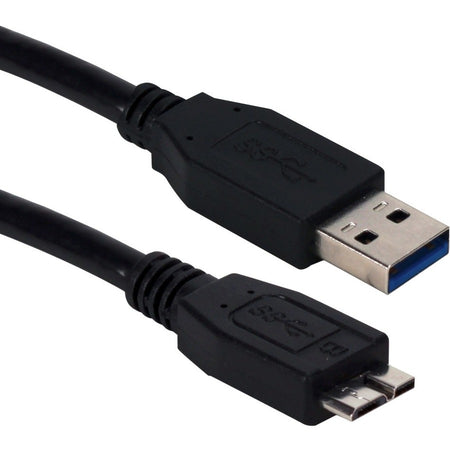 QVS 3ft USB 3.0/3.1 Micro-USB Sync, Charger and Data Transfer Cable - CC2228C-03BK