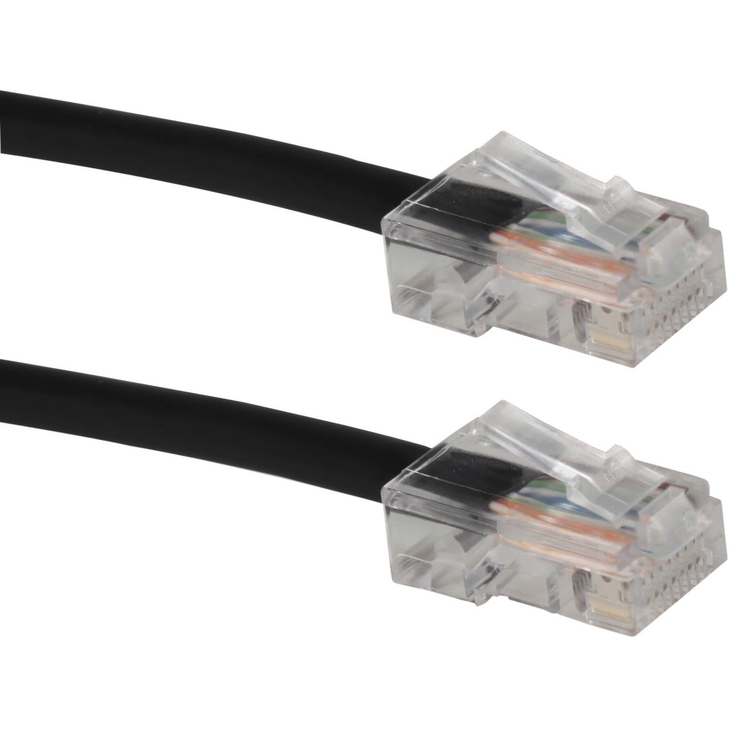 QVS 200ft CAT6 Gigabit Solid Black Patch Cord With POE Support - CC715N-200BK