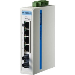 Advantech 4FE+1FE ST Multi-Mode Unmanaged Ethernet Switch, ATEX/C1D2/IECEx, -40~75? - EKI-5525MI-ST-AE