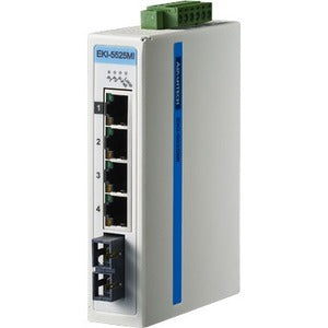 Advantech 4FE+1FE SC Multi-Mode Unmanaged Ethernet Switch, ATEX/C1D2/IECEx, -40~75? - EKI-5525MI-AE