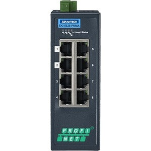 Advantech 8FE Managed Ethernet Switch Support PROFINET MRP Master - EKI-5528-PNMA-AE