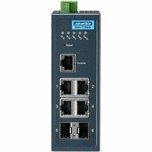 Advantech 4GE+2G SFP Managed Ethernet Switch - EKI-7706G-2FI-AE