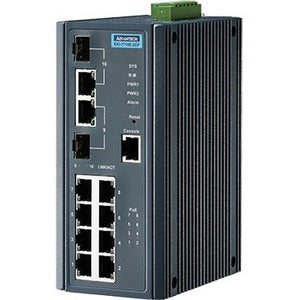 Advantech 8FE + 2G Combo Port Managed PoE Ethernet Switch - EKI-7710E-2CP-AE