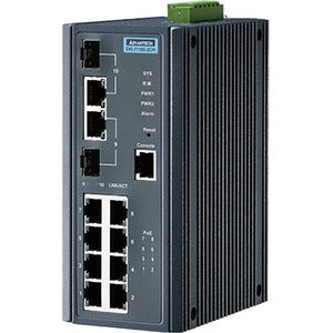 Advantech Ethernet Device, 8FE + 2G Combo Managed POE+ Switch w/Wide Temp - EKI-7710E-2CPI-AE