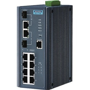 Advantech 8GE + 2G Combo Port Managed PoE Ethernet Switch - EKI-7710G-2CP-AE