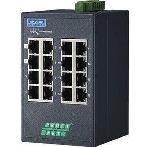 Advantech 16 Port Entry-level Managed Switch Supports PROFINET w/wide Temp - EKI-5526I-PN-AE