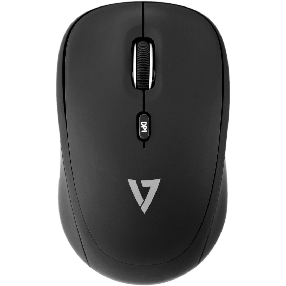 V7 4-Button Wireless Optical Mouse with Adjustable DPI - Black - MW100-1N