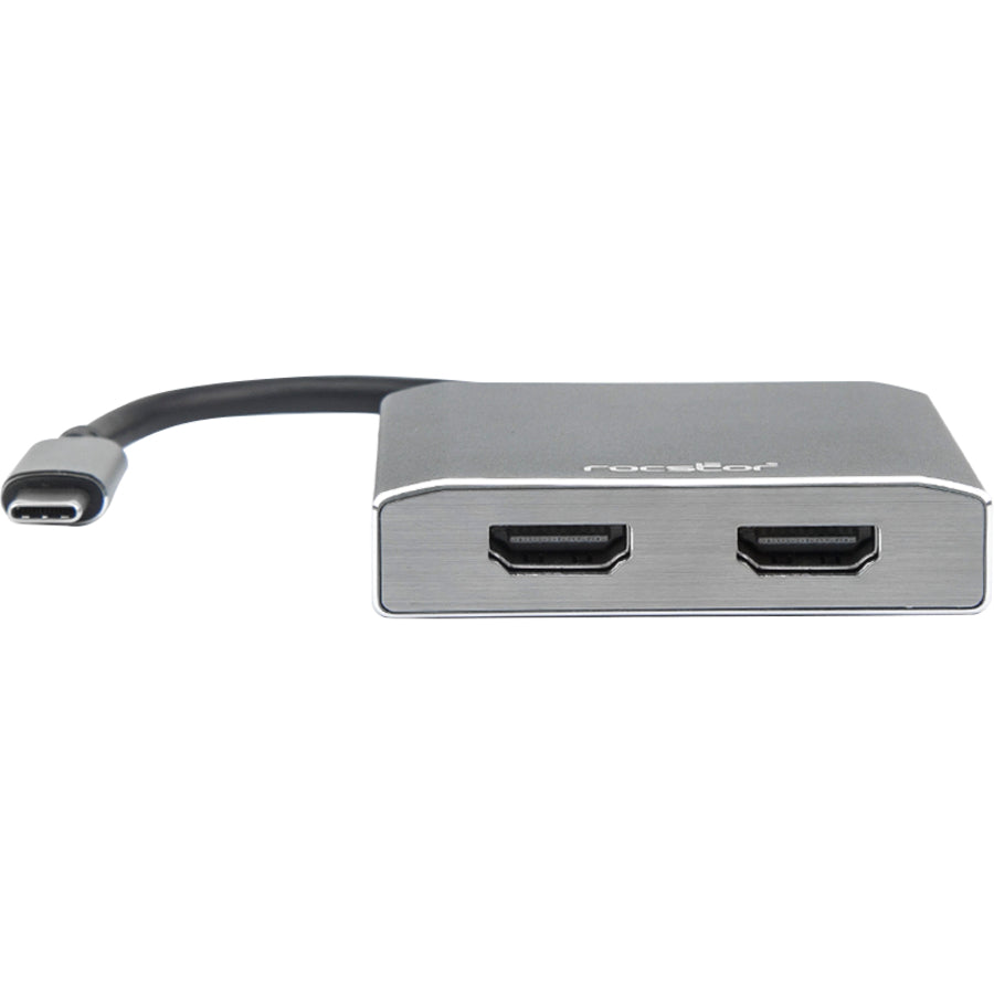 Rocstor Premium USB-C to Dual HDMI Multi Monitor Adapter - 4K 30Hz - USB Type- C 2-Port MST Hub - for Mac and Windows - 4Kx2K Resolutions up to 3840x2160 @ 30Hz - for MacBook Pro, Notebook/Desktop PC - Y10A203-A1