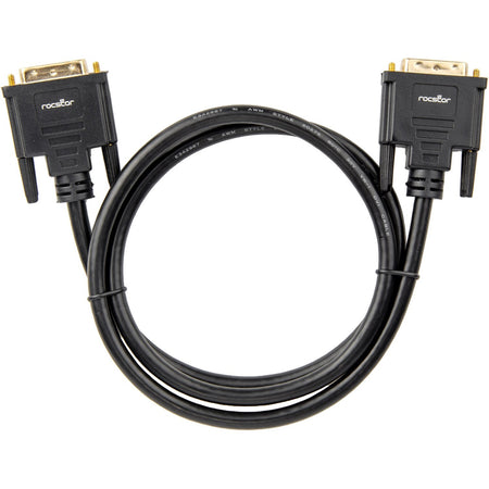 Rocstor Premium 3 ft DVI-D Single Link Cable - M/M - DVI cable for use with Projectors, Video Devices, Monitors, Notebook - 1m - 1 Pack - 1 x DVI-D (Single-Link 18+1) Male Digital Video - 1 x DVI-D (Single-Link) Male Digital Video - Gold Plated Connector - Shielding - Black DVI-D VIDEO MONITOR CABLE - Y10C186-B1