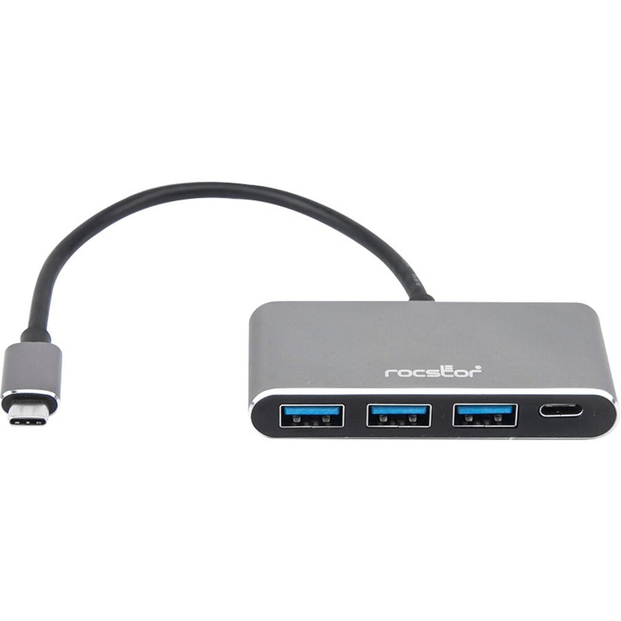 Rocstor Premium USB C Hub - 4 Port USB-C to USB-A (3x) and USB-C (1x) - Bus Powered USB Hub - USB Type-C Hub - Port Expander - USB Type C External 4 USB Port(s) - (1) USB 3.1 Port AND (3) USB 3.0 USB MULTIPORT - Y10A200-A1