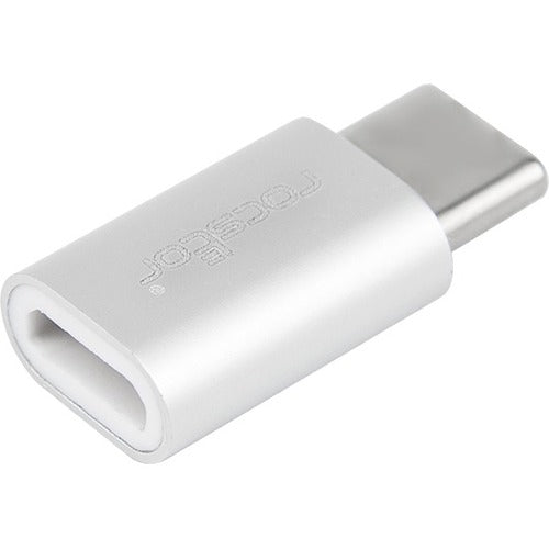 Rocstor Premium USB C to USB Micro-B USB 2.0 Hi-Speed Adapter Slim - USB Type-C - 1 x Type C Male USB - 1 x Type B Female Micro USB - Charging and Data Sync - Aluminum Case - USB 2.0 HI-SPEED USB TYPE C SLIM/COMPACT - Y10A206-A1