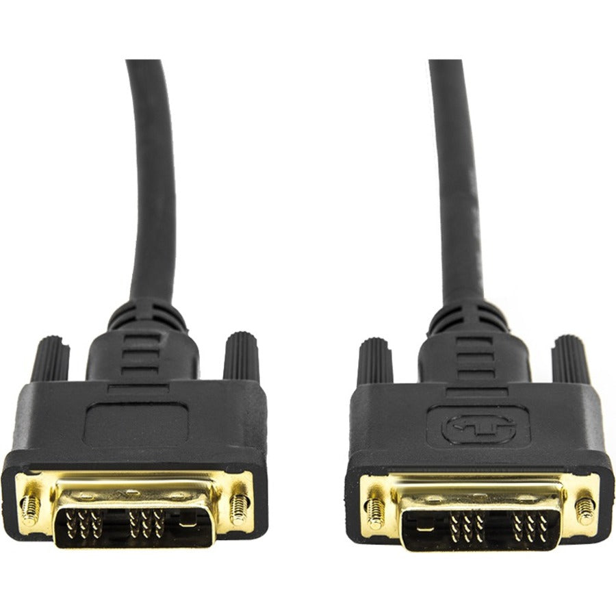 Rocstor Premium 6 ft DVI-D Single Link Cable - M/M - DVI cable for use with Projectors, Video Devices, Monitors, Notebook - 2m - 1 Pack - 1 x DVI-D (Single-Link 18+1) Male Digital Video - 1 x DVI-D (Single-Link) Male Digital Video - Gold Plated Connector - Shielding - Black DVI-D VIDEO MONITOR CABLE - Y10C187-B1