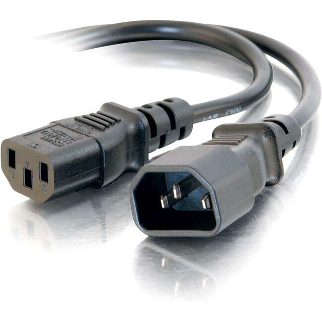 C2G 3ft Computer Power Extension Cable - 18 AWG - 250 Volt - 03120