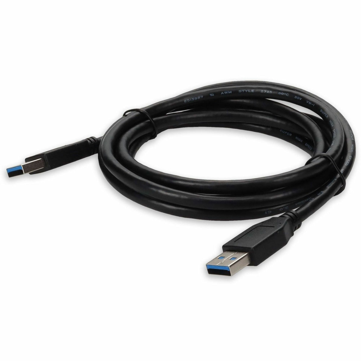 AddOn 2m USB a 3.0 Male to Male Black Cable - USB3EXTAA2M
