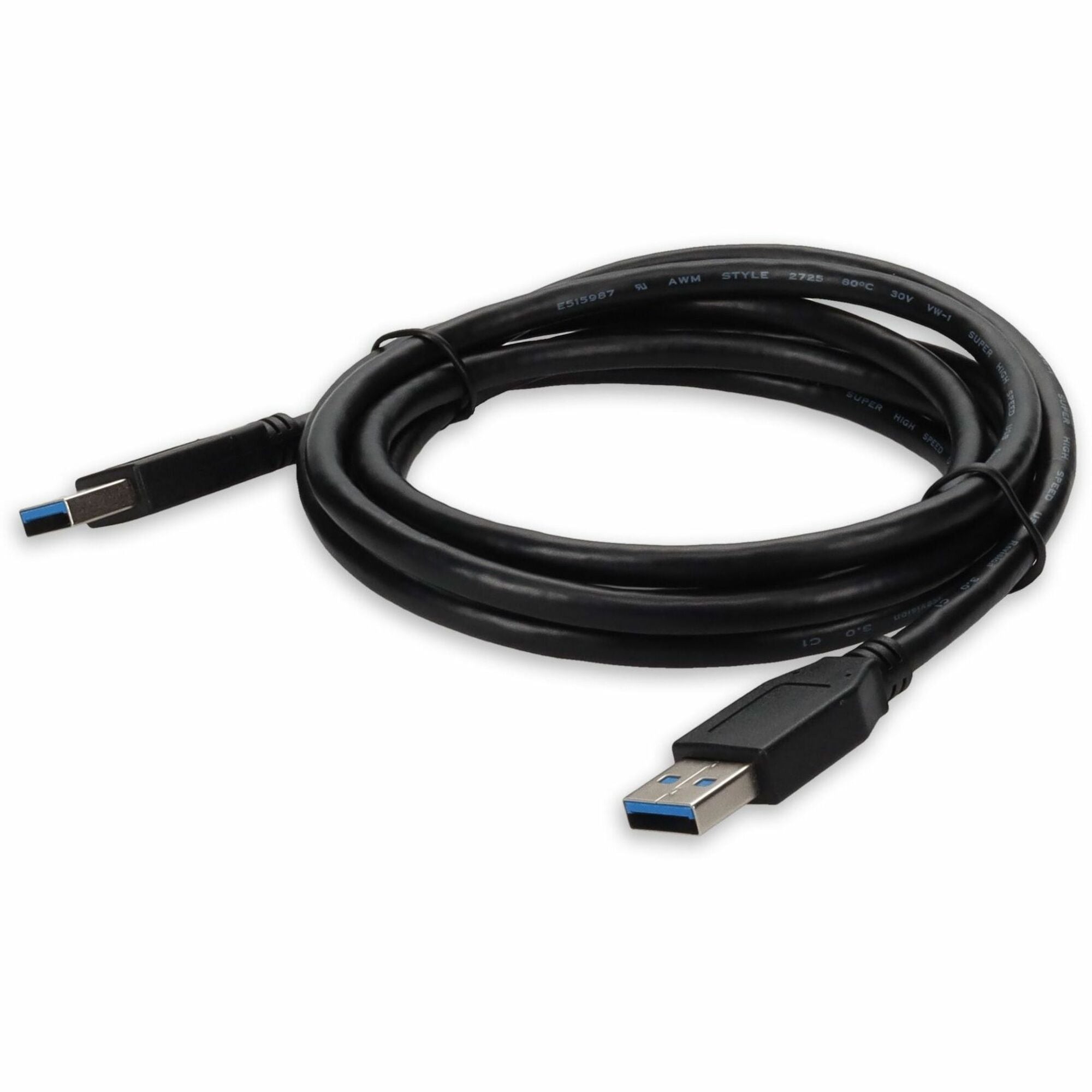 AddOn 2m USB a 3.0 Male to Male Black Cable - USB3EXTAA2M