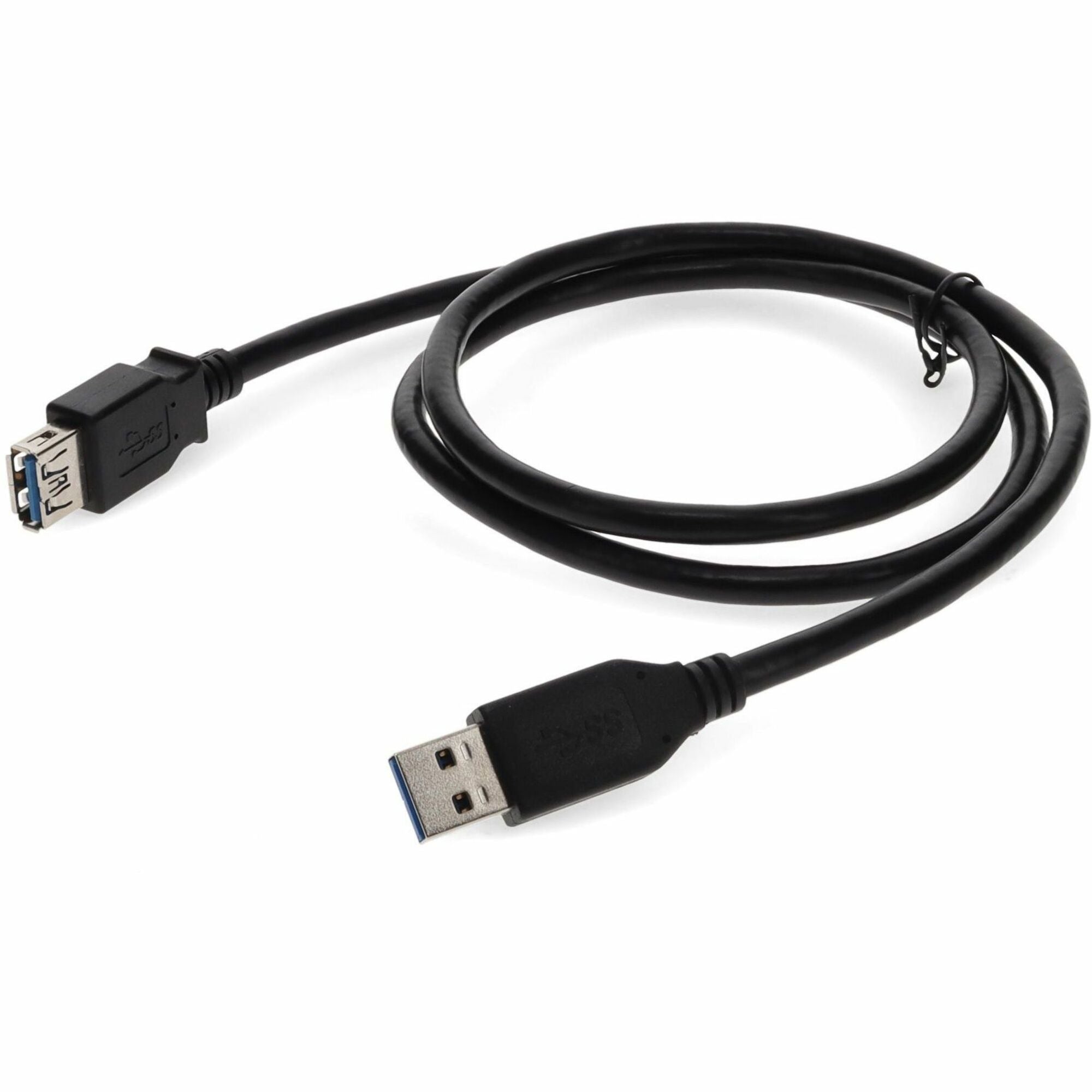 AddOn 1m USB a 3.0 Male to Female Black Cable - USB3EXTAA1M