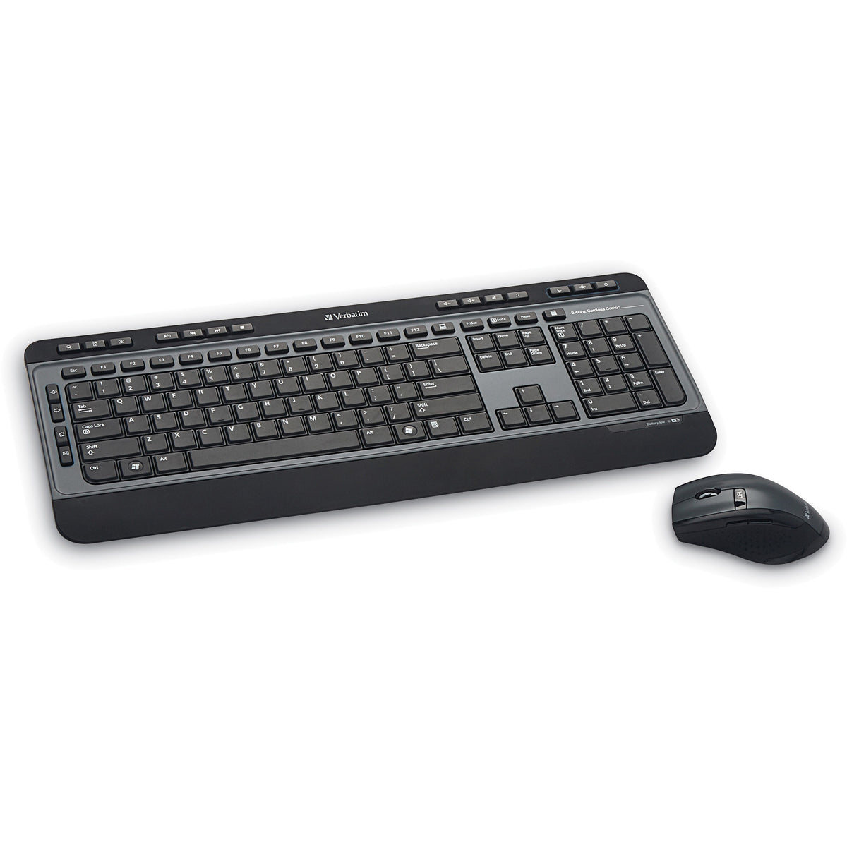 Verbatim Wireless Multimedia Keyboard and 6-Button Mouse Combo - Black - 99788