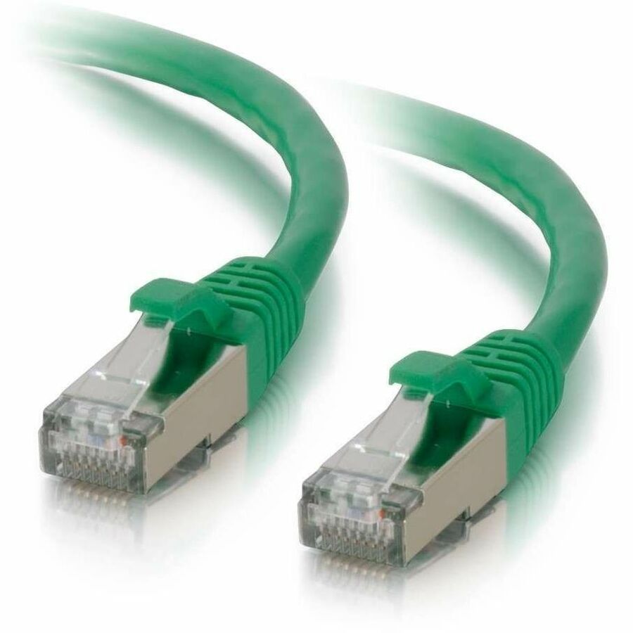 C2G-15ft Cat6 Snagless Shielded (STP) Network Patch Cable - Green - 00837