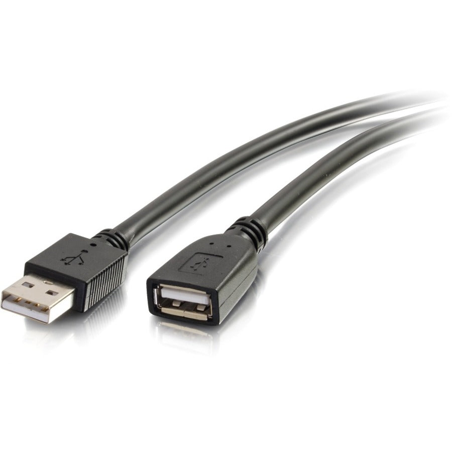 C2G 16ft USB Active Extension Cable - USB A to USB A Extension Cable - USB 2.0 - Plenum, CMP-Rated - M/F - 39010