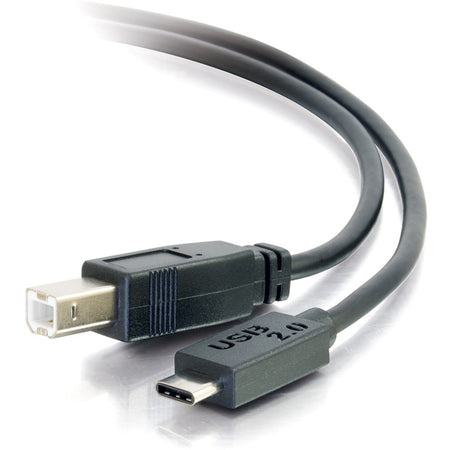 C2G 6ft USB 2.0 USB-C to USB-B Cable M/M - Black - 28859