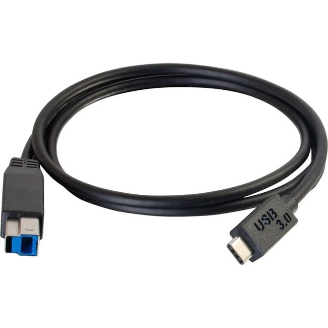 C2G 6ft (1.8m) USB 3.0 (USB 3.1 Gen 1) USB-C to USB-B Cable M/M - Black - 28866