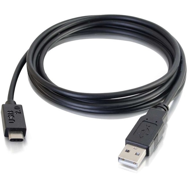 C2G 3ft (0.9m) USB 2.0 USB-C to USB-A Cable M/M - Black - 28870