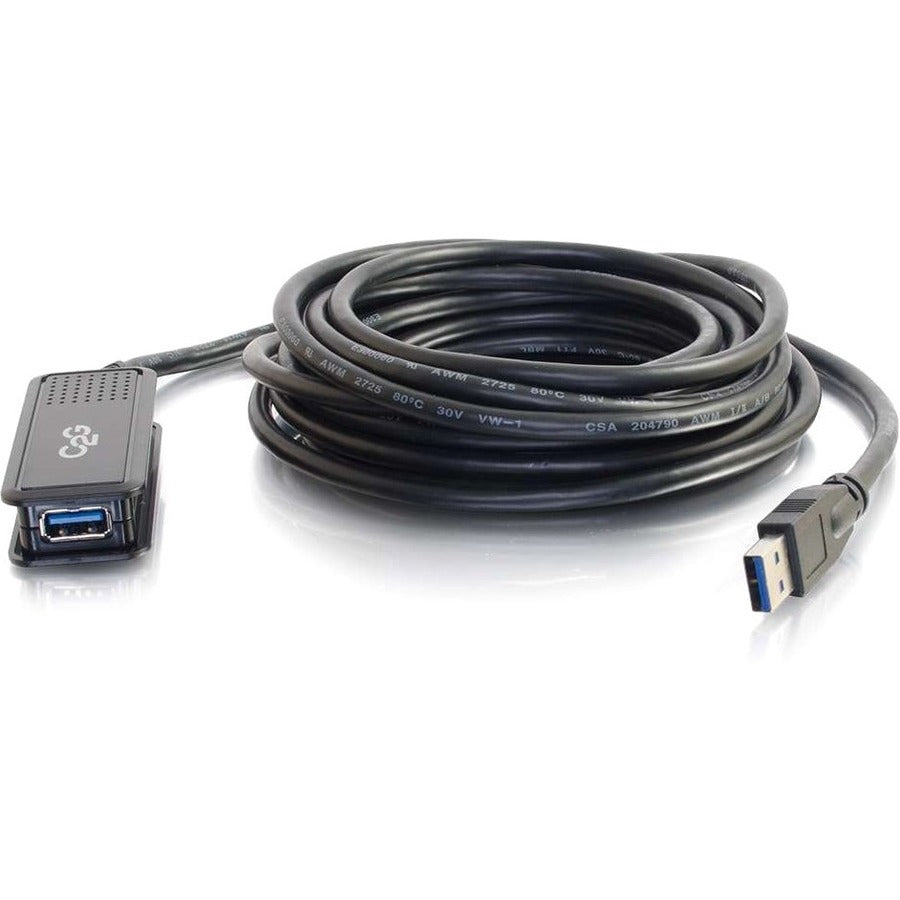 C2G 16.4ft (5m) USB 3.0 USB-A Male to USB-A Female Active Extension Cable - 39939