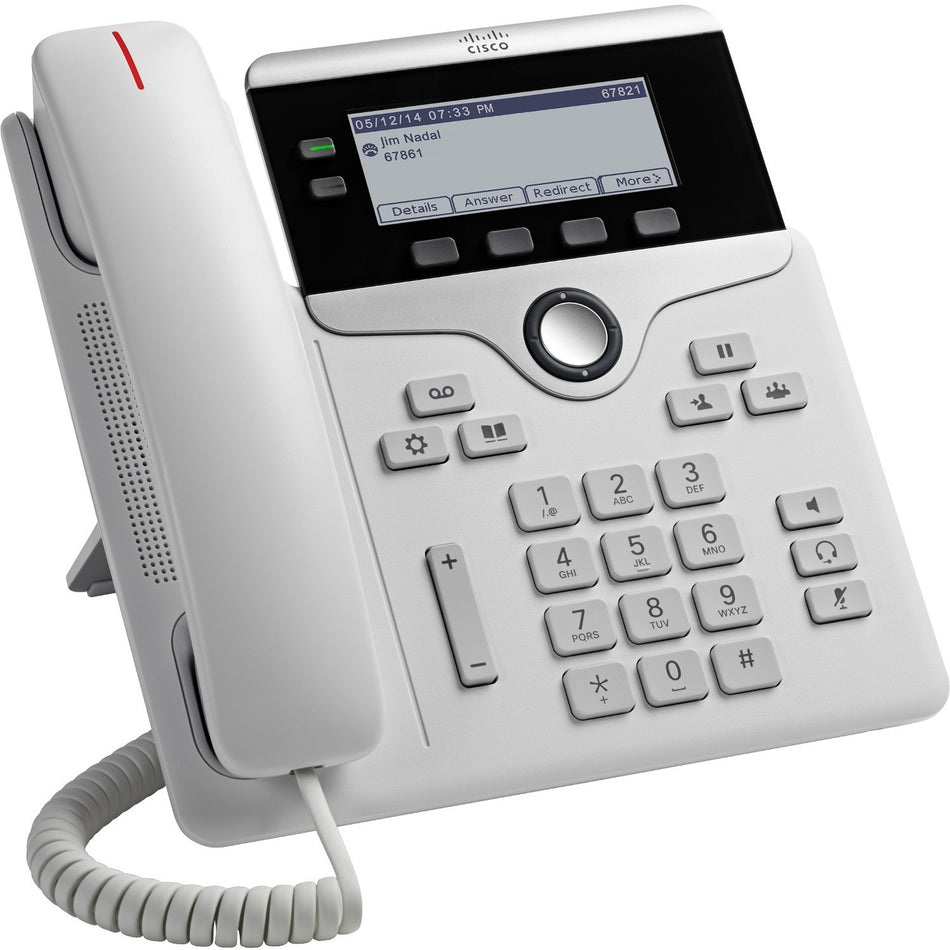 Cisco 7821 IP Phone - Refurbished - Corded - Wall Mountable, Desktop - White - CP-7821-W-K9-RF