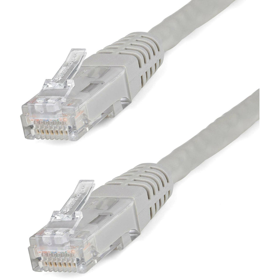 StarTech.com 35ft CAT6 Ethernet Cable - Gray Molded Gigabit - 100W PoE UTP 650MHz - Category 6 Patch Cord UL Certified Wiring/TIA - C6PATCH35GR