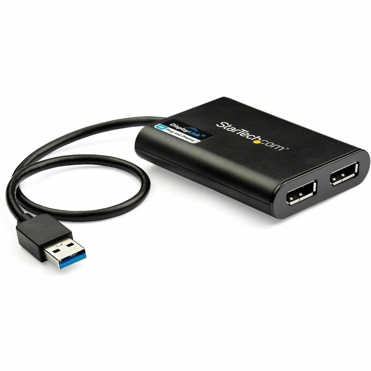 StarTech.com USB to Dual DisplayPort Adapter - 4K 60Hz - USB 3.0 5Gbps - USB Dual Monitor Adapter - Dual DisplayPort Adapter - DisplayLink Certified - USB32DP24K60