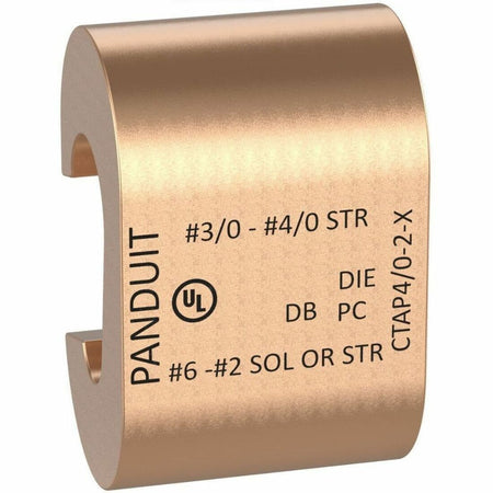 Panduit StructuredGround CTAP4/0-2-X Comp. Tap, 4/0-2, Copper, PK10 - CTAP4/0-2-X