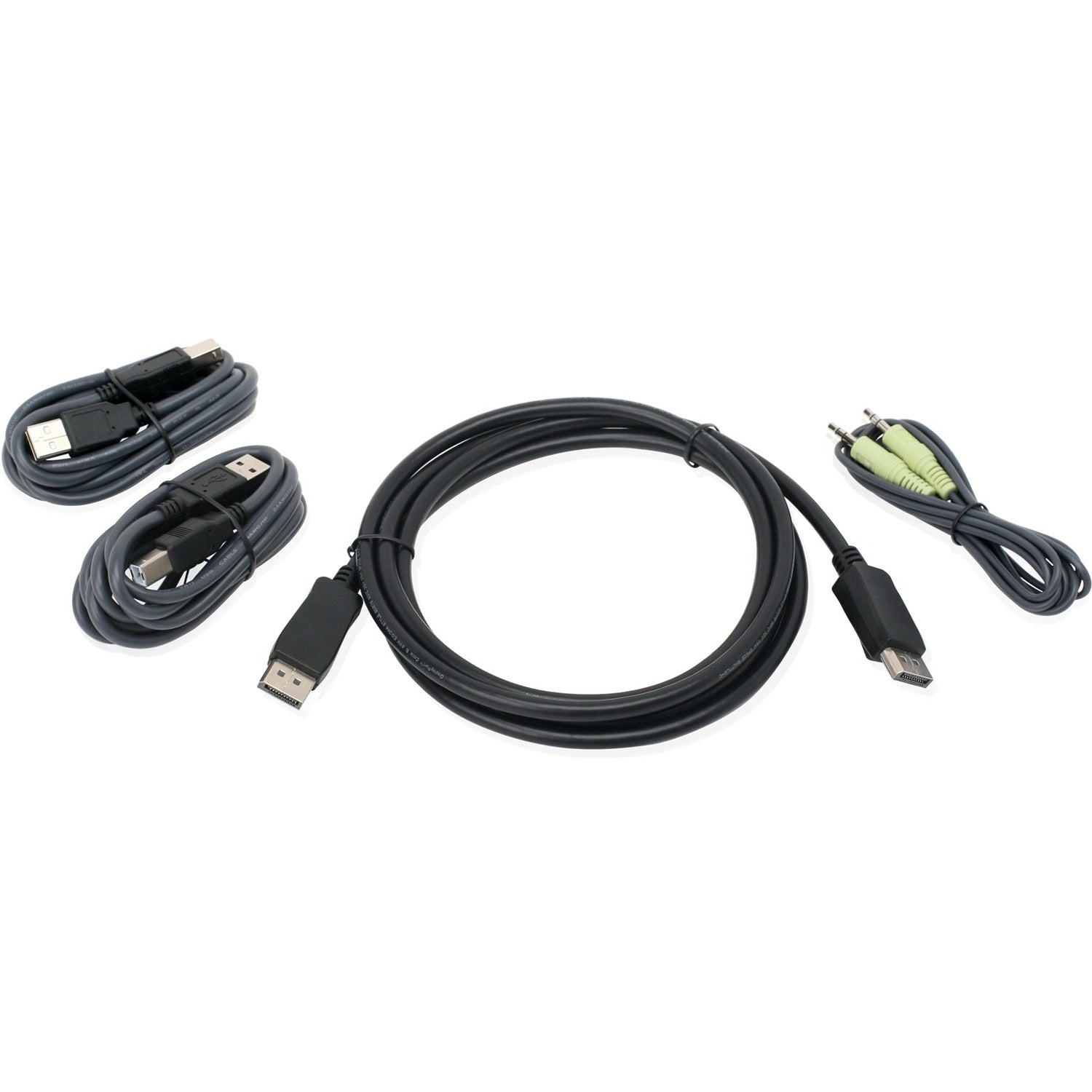 IOGEAR 6 Ft. DisplayPort, USB KVM Cable Kit with Audio (TAA) - G2L902UTAA3