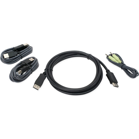 IOGEAR 6 Ft. DisplayPort, USB KVM Cable Kit with Audio (TAA) - G2L902UTAA3