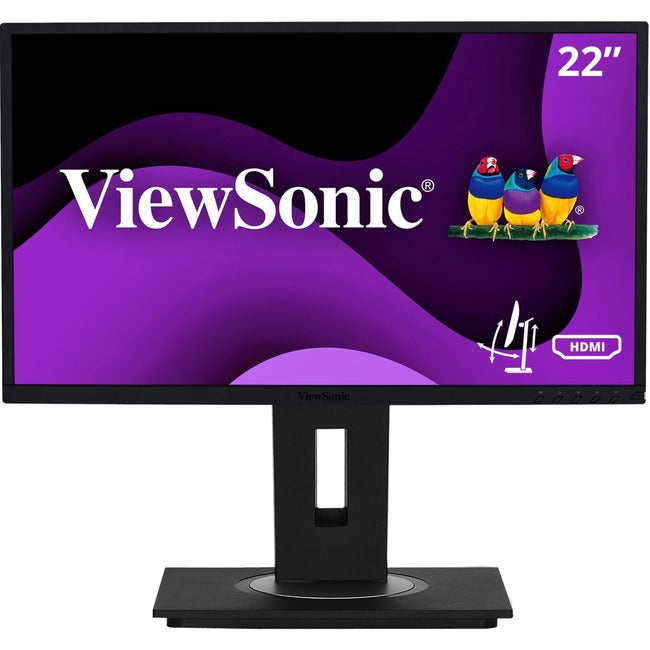 ViewSonic VG2248 22 Inch IPS 1080p Ergonomic Monitor with HDMI DisplayPort USB and 40 Degree Tilt for Home and Office - VG2248