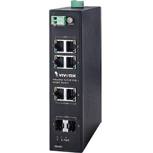 Vivotek Industrial 4xGE PoE + 2xGE UTP + 2xGE SFP Switch - AW-IHT-0800