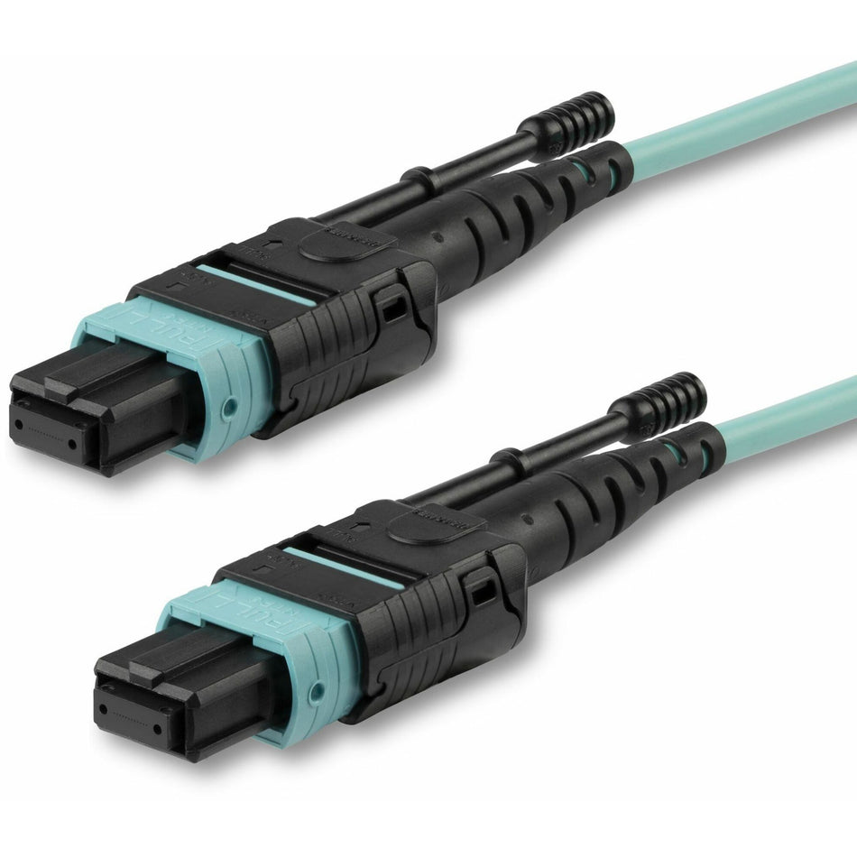 StarTech.com 10m (30ft) MTP(F)/PC OM3 Multimode Fiber Optic Cable, 12F Type-A, OFNP, 50/125&micro;m LOMMF, 40G Networks - MPO Fiber Patch Cord - MPO12PL10M