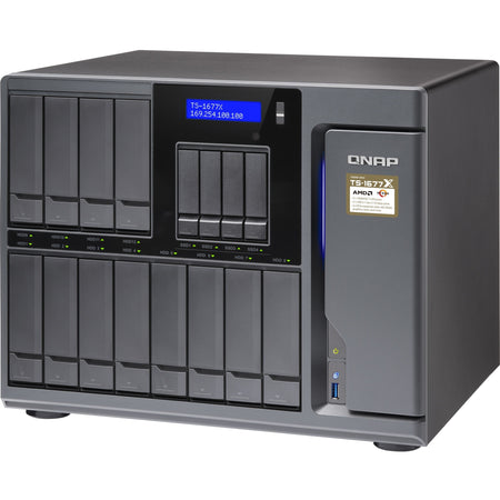 QNAP High-performance Ryzen NAS for AI-oriented Big Data Storage - TS-1677X-1700-64G-US