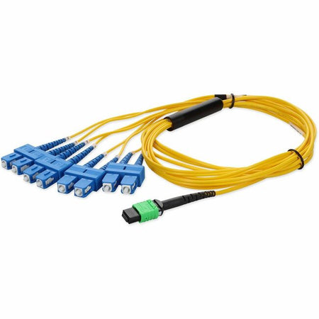 AddOn 10m MPO to 4xSC Duplex (8xSC) Fanout SMF Yellow Patch Cable - ADD-MPO-4SC10M9SMF