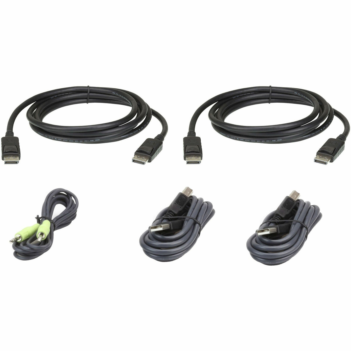 ATEN 1.8M USB DisplayPort Dual Display Secure KVM Cable Kit - 2L7D02UDPX5