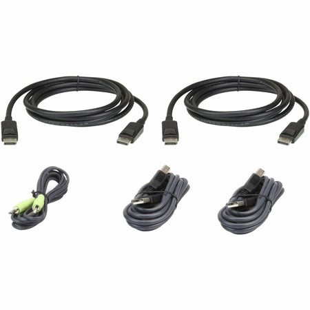 ATEN 1.8M USB DisplayPort Dual Display Secure KVM Cable Kit - 2L7D02UDPX5
