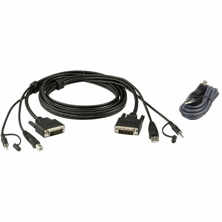 ATEN 1.8M USB DVI-D Dual Link Secure KVM Cable Kit - 2L7D02UDX2