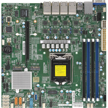 Supermicro X11SCM-F Server Motherboard - Intel C246 Chipset - Socket H4 LGA-1151 - Micro ATX - MBD-X11SCM-F-O