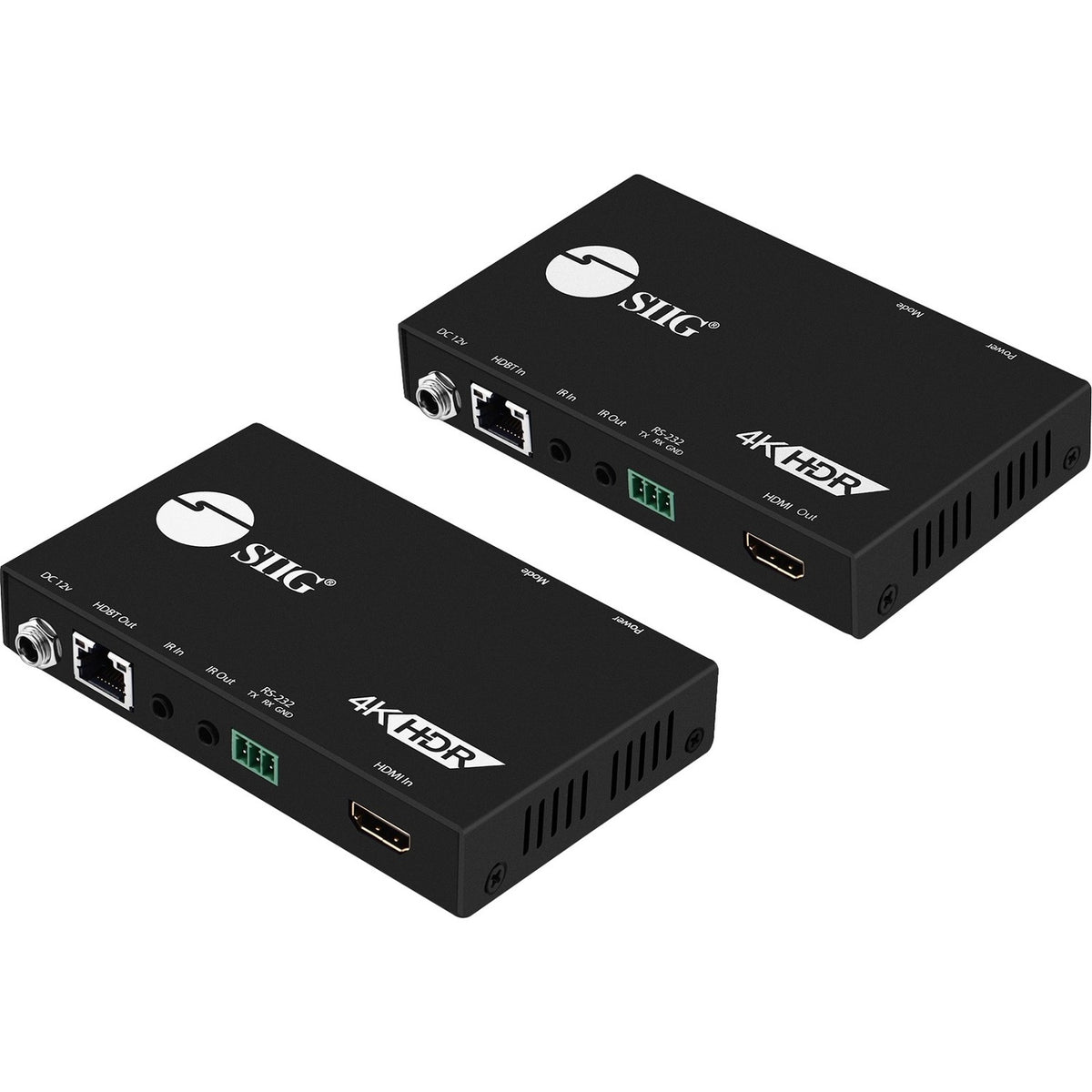 SIIG 4K HDR HDMI 2.0 HDBaseT Extender Over Single Cat5e/6 with RS-232 & IR - 100m - CE-H23311-S1