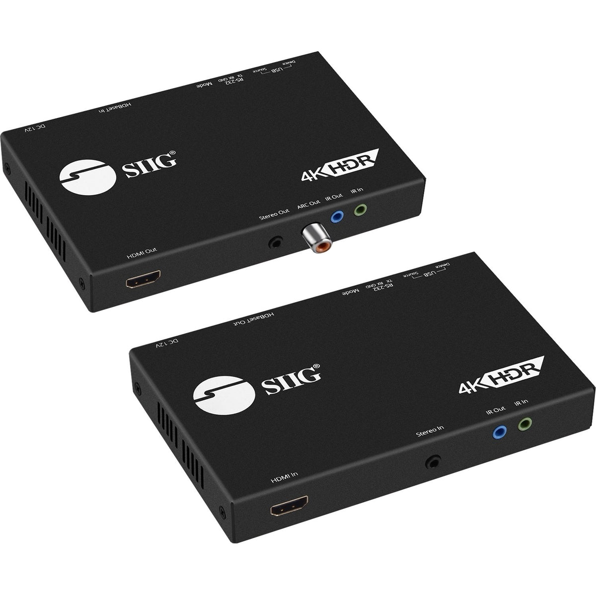 SIIG 4K HDR HDMI 2.0 & USB 2.0 Extender Over HDBaseT with RS-232 & IR - CE-H23411-S1