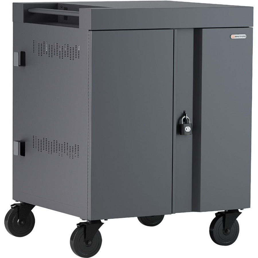 Bretford CUBE Cart 36, AC Charging, Charcoal Paint - TVC36PAC-CK