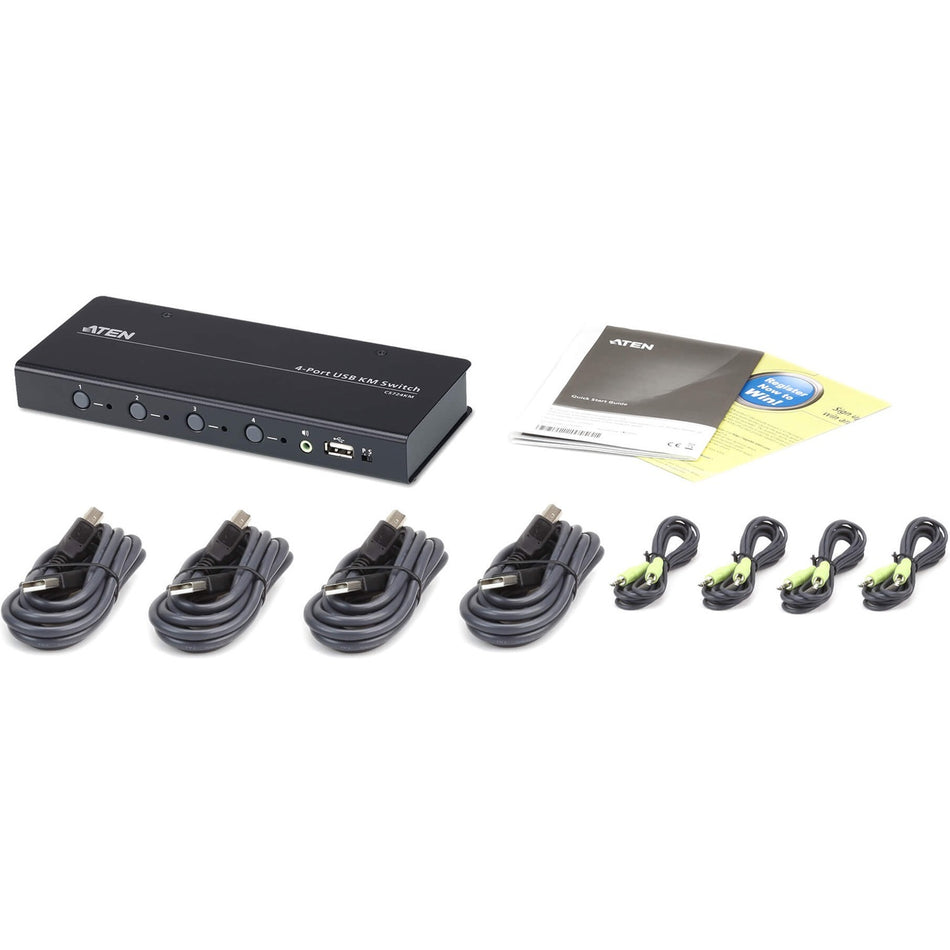 ATEN 4-port USB Boundless KM Switch - CS724KM