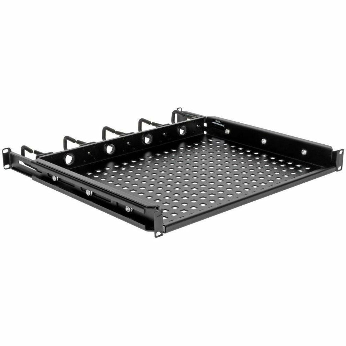 Tripp Lite by Eaton SmartRack Cantilevered Steel Rack Shelf - 1U Vented Integrated Cable Rings 14.2 in. Deep Holds up to 50 lbs (22.2 kgs) - SRWSHELF4P1U