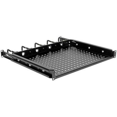 Tripp Lite by Eaton SmartRack Cantilevered Steel Rack Shelf - 1U Vented Integrated Cable Rings 14.2 in. Deep Holds up to 50 lbs (22.2 kgs) - SRWSHELF4P1U